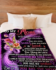 To My Mom - You Are My Sunshine Large Fleece Blanket - 60" x 80" aos-coral-fleece-blanket-60x80-lifestyle-front-02