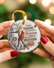 Angel - There's A Little Bit Of Heaven In Home Circle ornament - single (porcelain) aos-circle-ornament-single-porcelain-lifestyles-08