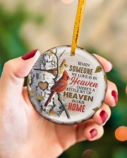 Angel - There's A Little Bit Of Heaven In Home Circle ornament - single (porcelain) aos-circle-ornament-single-porcelain-lifestyles-09