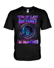 Son-in-law - Galaxy Lion - You Volunteered V-Neck T-Shirt tile
