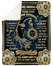 Angel Grandma - I Will Always Miss You Until We Me Sherpa Fleece Blanket tile