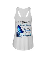 MY ANGEL HUSBAND LIVES IN HEAVEN - BUTTERFLY Ladies Flowy Tank tile
