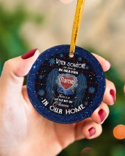 Angel - There's a little bit of heaven in our home Circle ornament - single (porcelain) aos-circle-ornament-single-porcelain-lifestyles-09