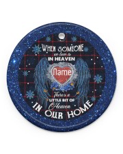 Angel - There's a little bit of heaven in our home Circle ornament - single (porcelain) front