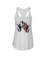 Dragon - Us Flag - Sticker Ladies Flowy Tank tile