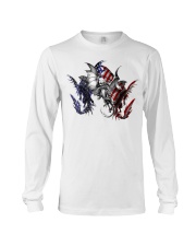 Dragon - Us Flag - Sticker Long Sleeve Tee tile