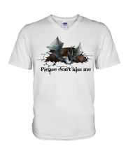 Dragon - Please Don't Kiss Me - Sticker V-Neck T-Shirt tile