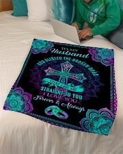 Husband - Cross - Rings - God Blessed The Broken Small Fleece Blanket - 30" x 40" aos-coral-fleece-blanket-30x40-lifestyle-front-07