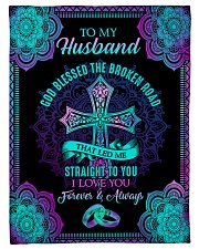 Husband - Cross - Rings - God Blessed The Broken Small Fleece Blanket - 30" x 40" front
