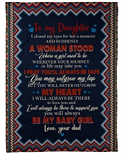 To My Daughter - I Closed My Eyes For But A Moment Large Fleece Blanket - 60" x 80" front