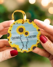 Daughter - You Are My Sunshine - Personalized Circle ornament - single (porcelain) aos-circle-ornament-single-porcelain-lifestyles-08