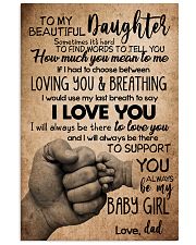 TO DAUGHTER - SOMETIMES - BABY GIRL 16x24 Poster front