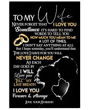 TO MY WIFE 16x24 Poster front