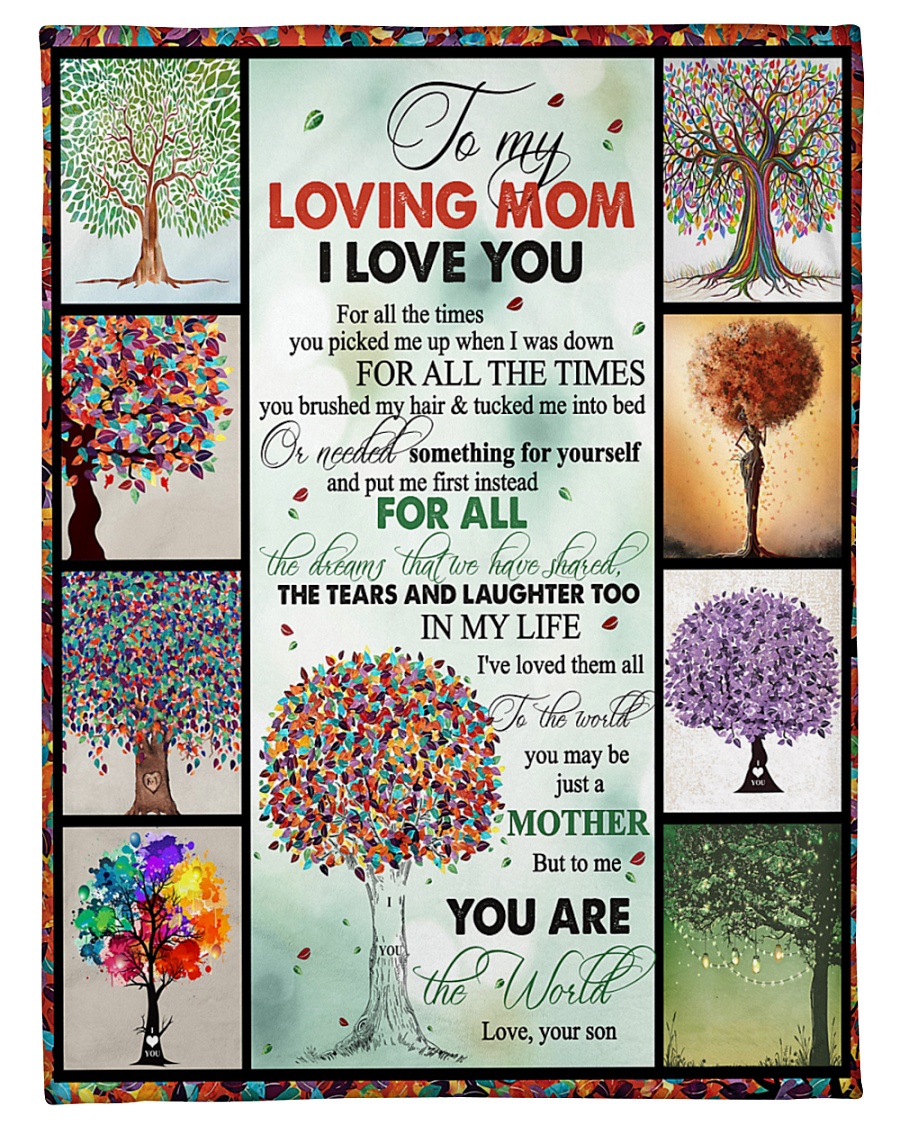 TO MY MOM - TREE - MY LOVING MOM Small Fleece Blanket - 30" x 40"