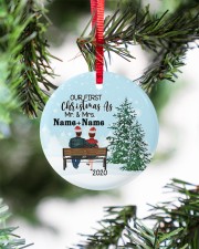 To My Wife - Our First Christmas As Circle ornament - single (porcelain) aos-circle-ornament-single-porcelain-lifestyles-07