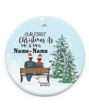 To My Wife - Our First Christmas As Circle ornament - single (porcelain) front