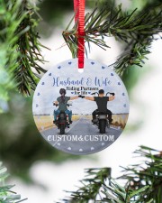 Christmas - Husband And Wife Riding Partners Circle ornament - single (porcelain) aos-circle-ornament-single-porcelain-lifestyles-07