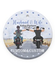 Christmas - Husband And Wife Riding Partners Circle ornament - single (porcelain) front