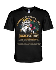 5 things you should know about this Mamasaurus V-Neck T-Shirt thumbnail
