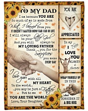 To My Dad - Fleece Blanket Large Fleece Blanket - 60" x 80" front