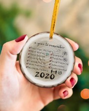 Christmas - Corona Virus - The Truggle Was Real Circle ornament - single (porcelain) aos-circle-ornament-single-porcelain-lifestyles-09