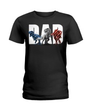 dad dinosaur Ladies T-Shirt tile