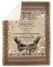 To My Wife - I Love You Forever And Always Sherpa Fleece Blanket tile