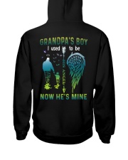 Grandpa's Boy- I used to be his angel now he's mine Hooded Sweatshirt back