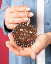 Christmas - Virus Corona - 2020 Circle ornament - single (porcelain) aos-circle-ornament-single-porcelain-lifestyles-01