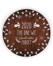 Christmas - Virus Corona - 2020 Circle Ornament (Wood tile