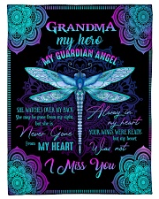 Angel Grandpa - My Guardian Angel She Watches Over Small Fleece Blanket - 30" x 40" front