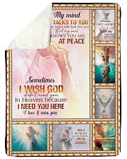 Angel - My Soul Knows You Are At Peace Sherpa Fleece Blanket tile