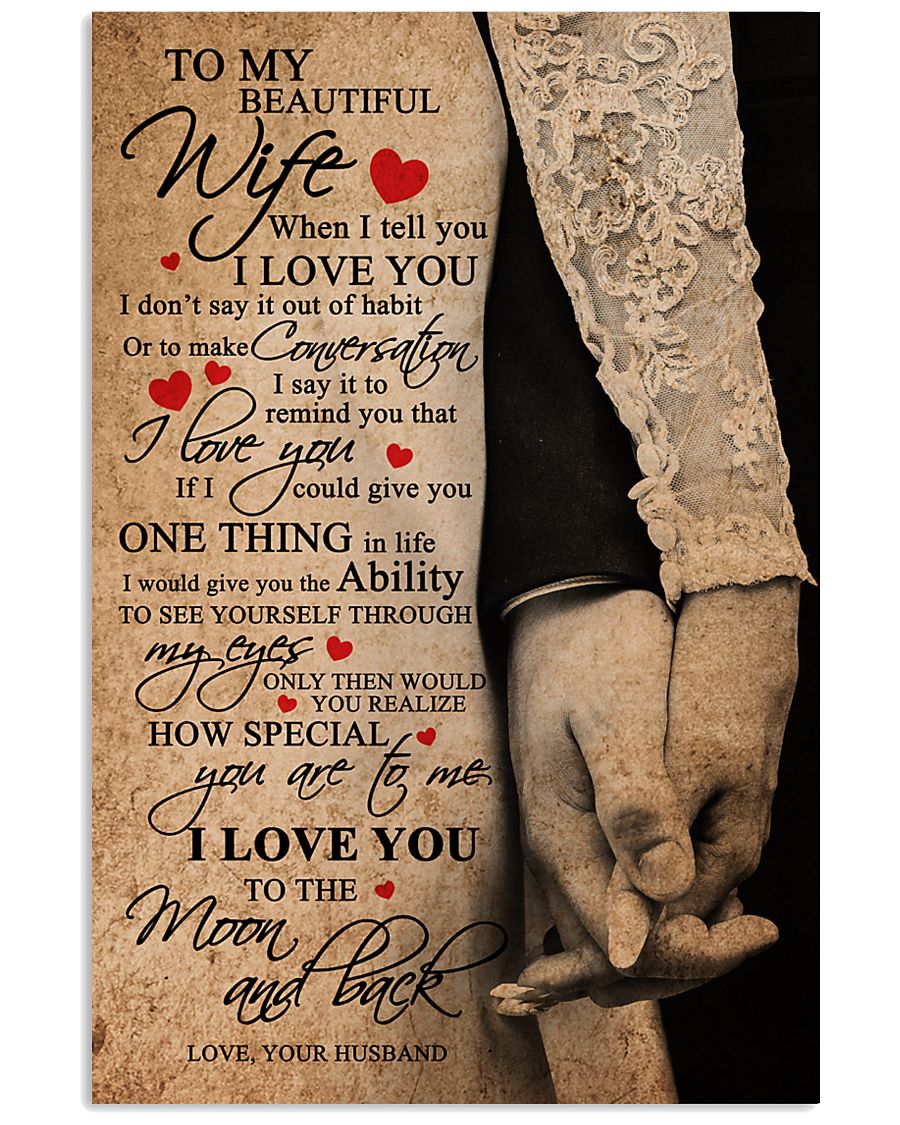 TO MY BEAUTIFUL WIFE 16x24 Poster