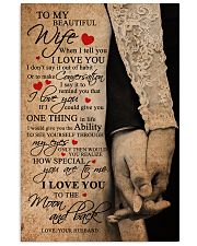 TO MY BEAUTIFUL WIFE 16x24 Poster front