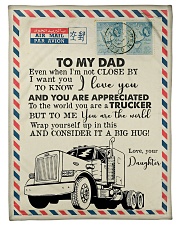 To My Dad - Trucker - Fleece Blanket Small Fleece Blanket - 30" x 40" front