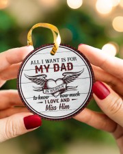 Daughter To My Angel Dad Circle ornament - single (porcelain) aos-circle-ornament-single-porcelain-lifestyles-08