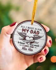 Daughter To My Angel Dad Circle ornament - single (porcelain) aos-circle-ornament-single-porcelain-lifestyles-09