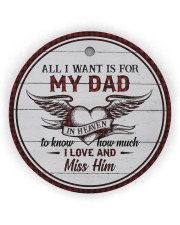 Daughter To My Angel Dad Circle Ornament (Wood tile
