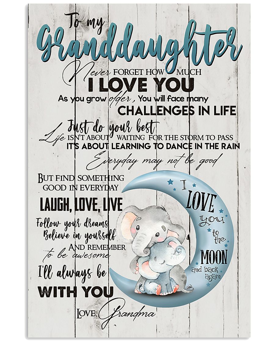 TO MY GRANDDAUGHTER - I LOVE YOU 16x24 Poster