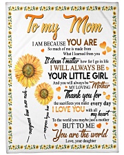 DAUGHTER TO MOM Large Fleece Blanket - 60" x 80" front