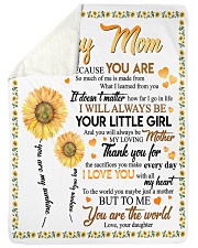 DAUGHTER TO MOM Large Sherpa Fleece Blanket - 60" x 80" thumbnail