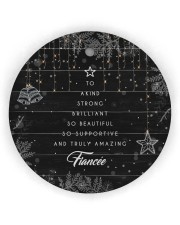 To Fiance'e Christmas - To A Kind Strong Circle Ornament (Wood tile