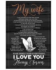 To My Wife - Hands - I Can't Promise You 16x24 Poster front