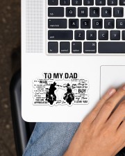 To My Dad - Motorbike - Sticker Sticker - Single (Horizontal) aos-sticker-single-horizontal-lifestyle-front-11