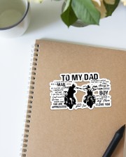 To My Dad - Motorbike - Sticker Sticker - Single (Horizontal) aos-sticker-single-horizontal-lifestyle-front-14