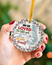 Mom To Daughter Christmas - Elephant Circle ornament - single (porcelain) aos-circle-ornament-single-porcelain-lifestyles-09