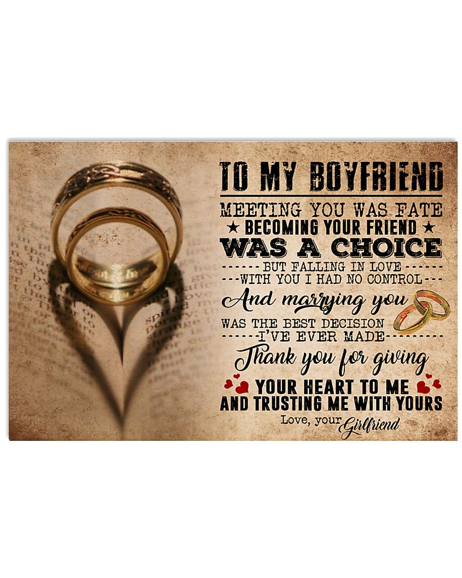 TO MY BOYFRIEND 24x16 Poster