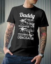 DAD - WHITE LETTERS IN BLACK - FAVORITE DINOSAUR Classic T-Shirt lifestyle-mens-crewneck-front-6