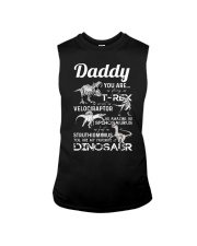 DAD - WHITE LETTERS IN BLACK - FAVORITE DINOSAUR Sleeveless Tee thumbnail
