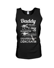 DAD - WHITE LETTERS IN BLACK - FAVORITE DINOSAUR Unisex Tank thumbnail